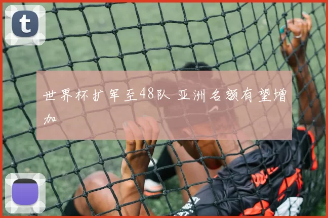 世界杯扩军至48队 亚洲名额有望增加
